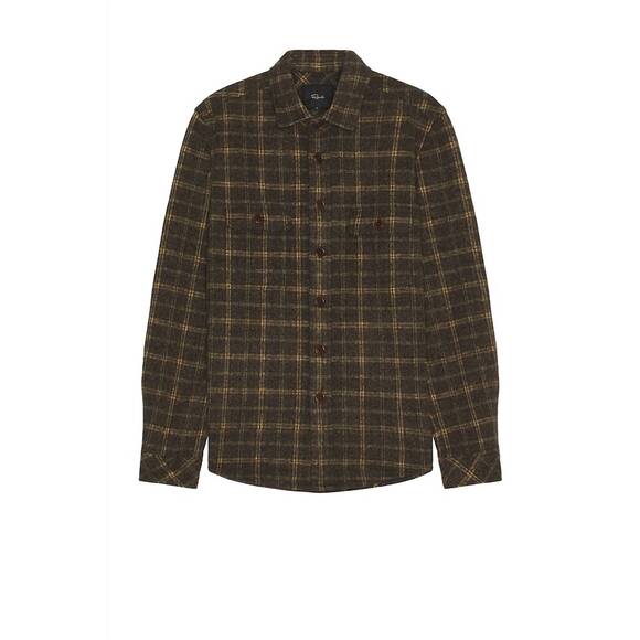 NEW RAILS alder shirt in saffron earth